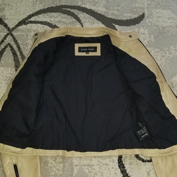 Black Rivet Moto Leather Jacket - Picture 3 of 7